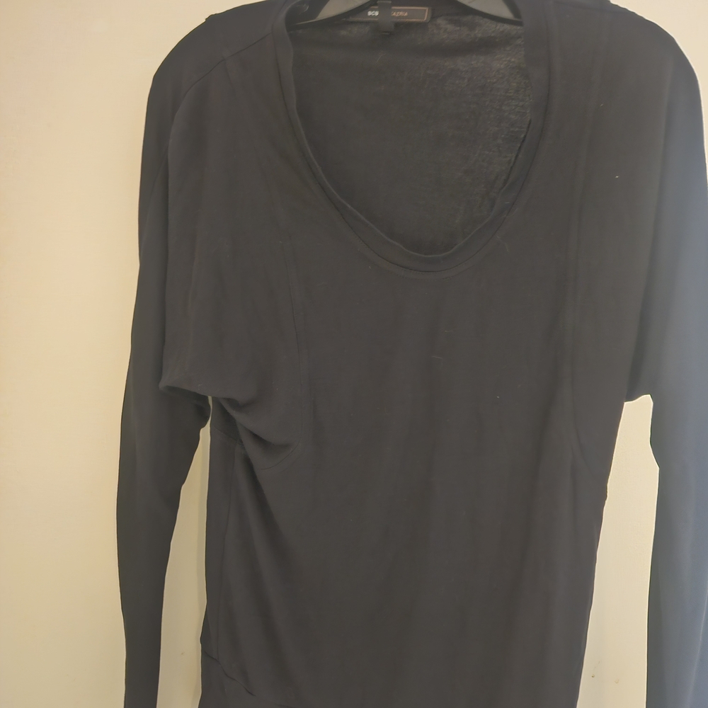BCBGMaxAzria Classic Black Long Sleeve Top